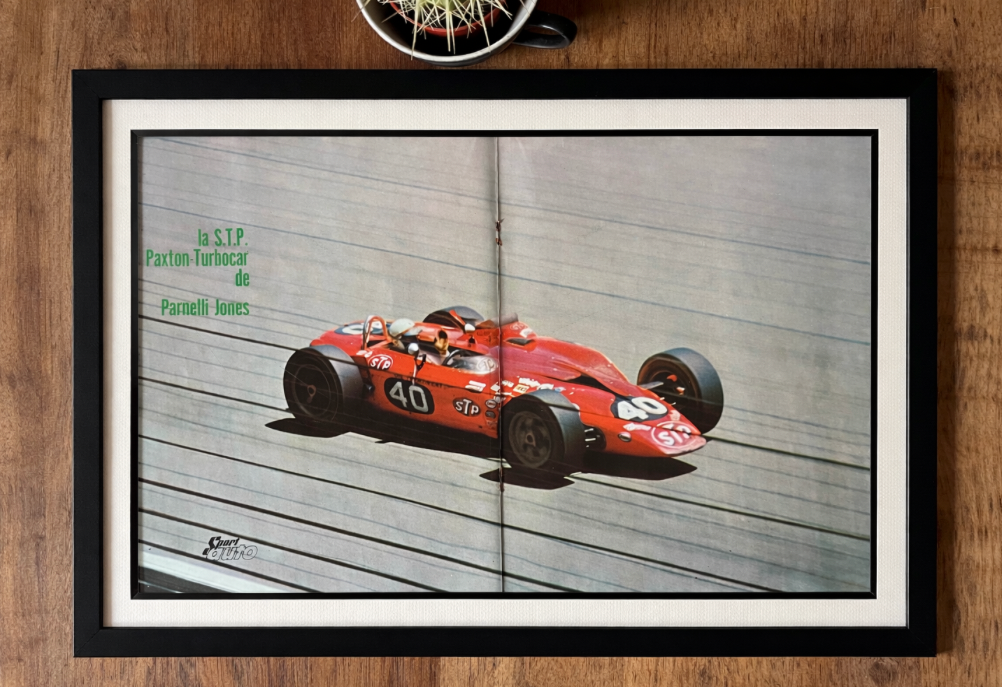 Vintage car print Parnelli Jones Stp Turbo car 1967