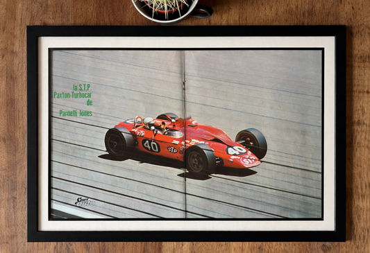 Vintage car print Parnelli Jones Stp Turbo car 1967
