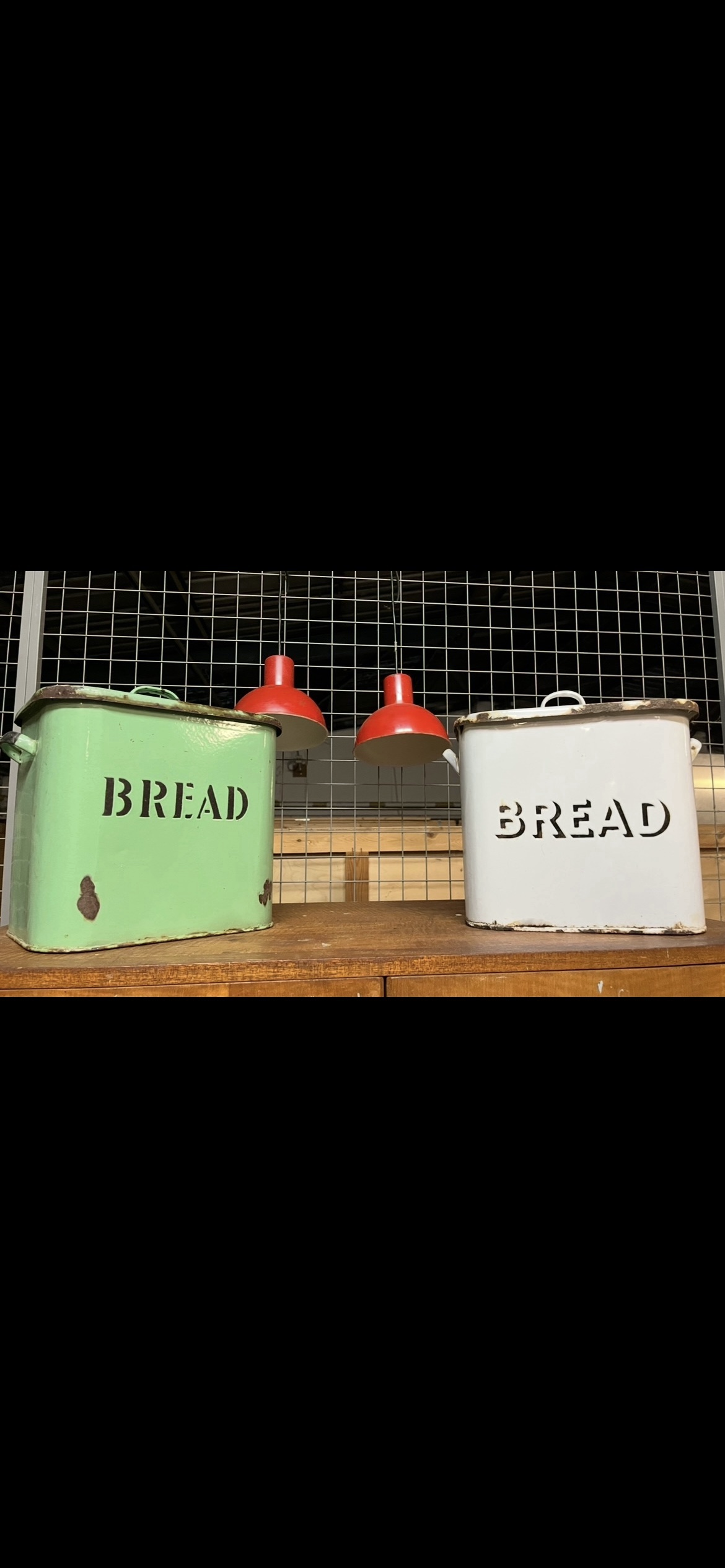 1930s enamel Bread bin White