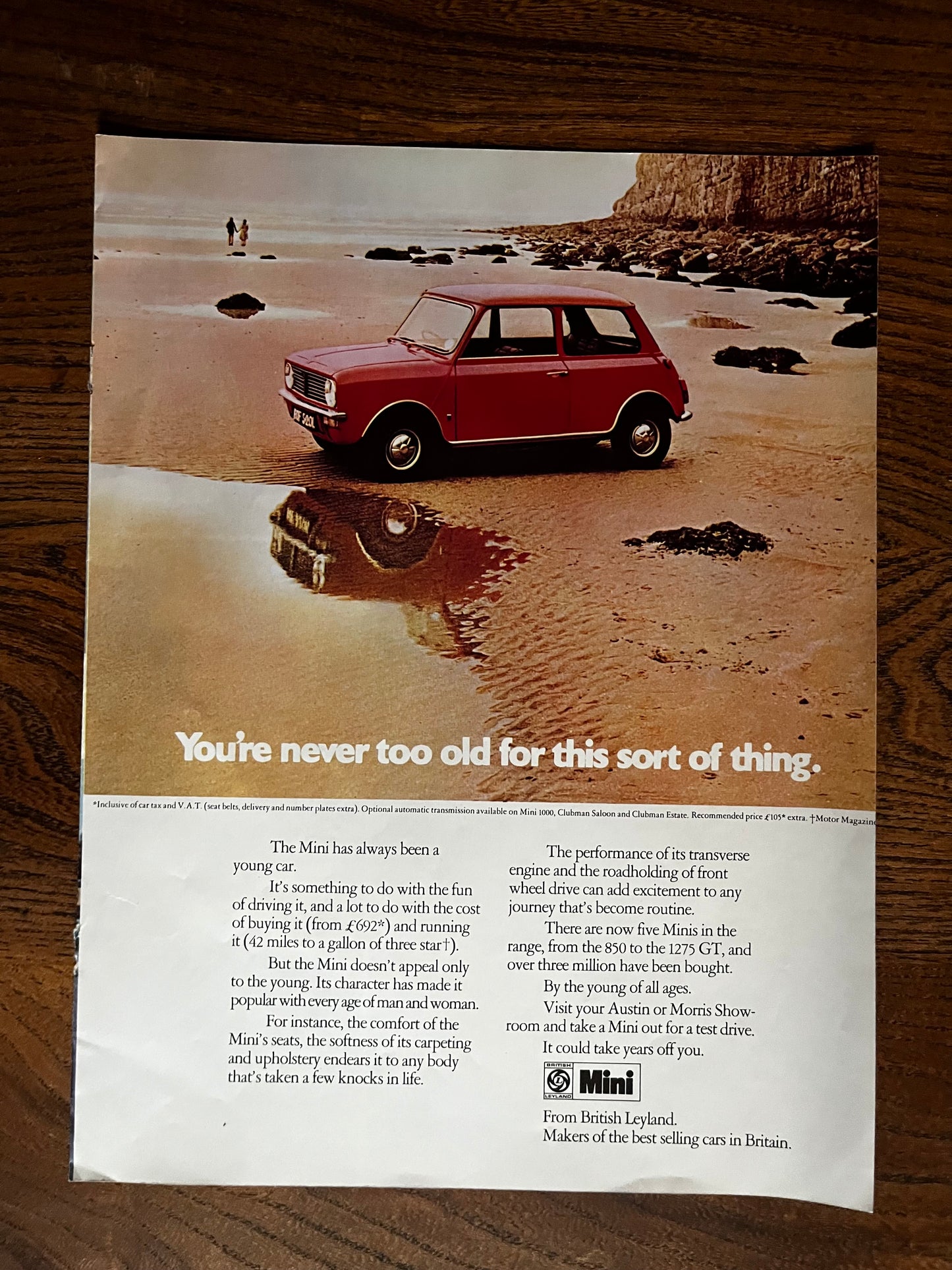Original Mini clubman advertisement c1971
