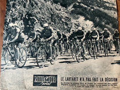 Vintage Tour de France cycling print - Mt Lautaret
