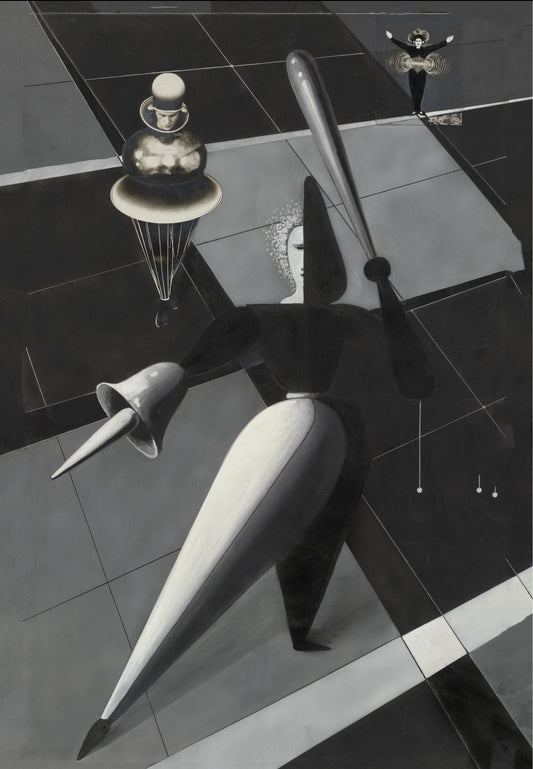 Oskar Schlemmer poster - Figurines in Space Bauhaus poster c1924
