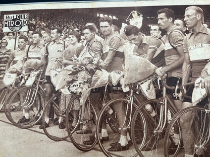 Vintage Cycling Print - Tour de France, French team Original  1955