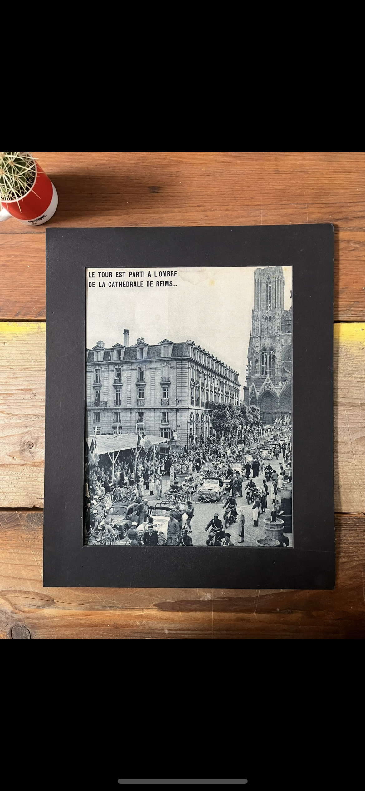 Vintage Tour de France  vintage cycling poster Reims 1953