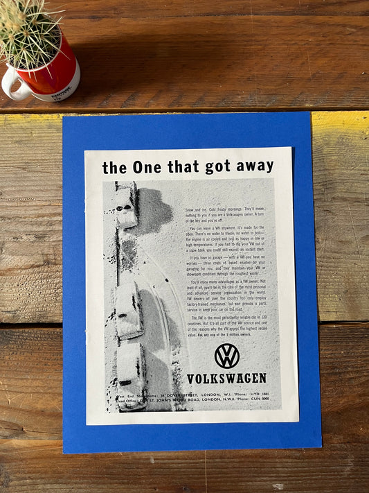 Vintage VW Volkswagen Beetle advertisement- 1960s