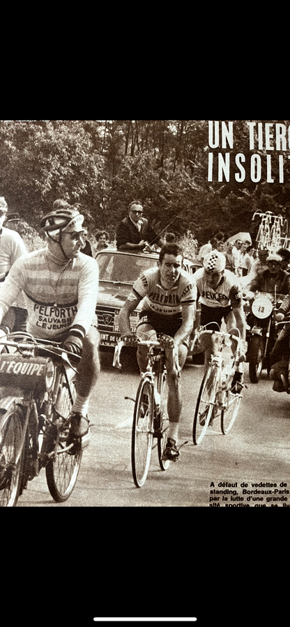 Vintage Cycling Print - 1968 Bordeaux Paris Emile Bodart