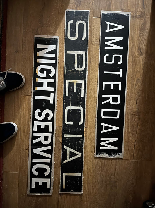 Amsterdam Special Night Service bus destination wall art