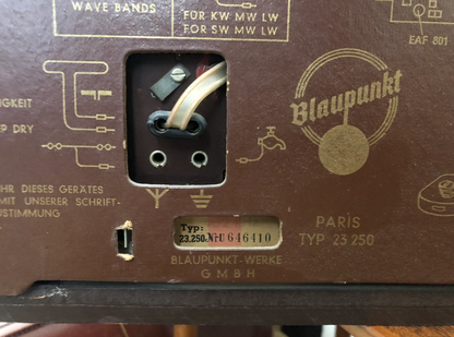 Blaupunkt Paris valve Radio c1961