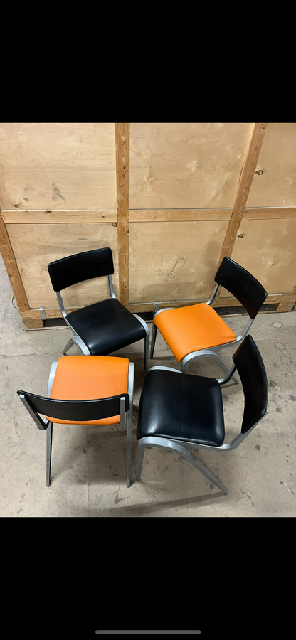 Esavian stacking chairs by James Leonard for ESA set of four