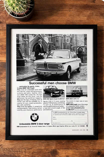 Vintage BMW 1600 Advertisement