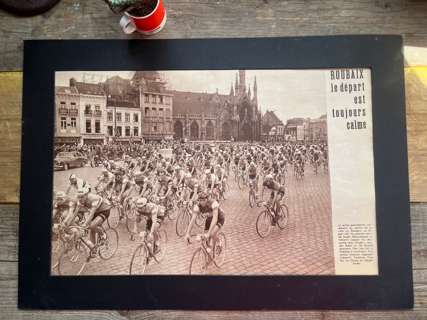 Vintage Cycling Print - Paris-Roubaix Race, Original 1959