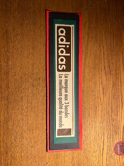 Vintage Adidas advertisement c1962 French