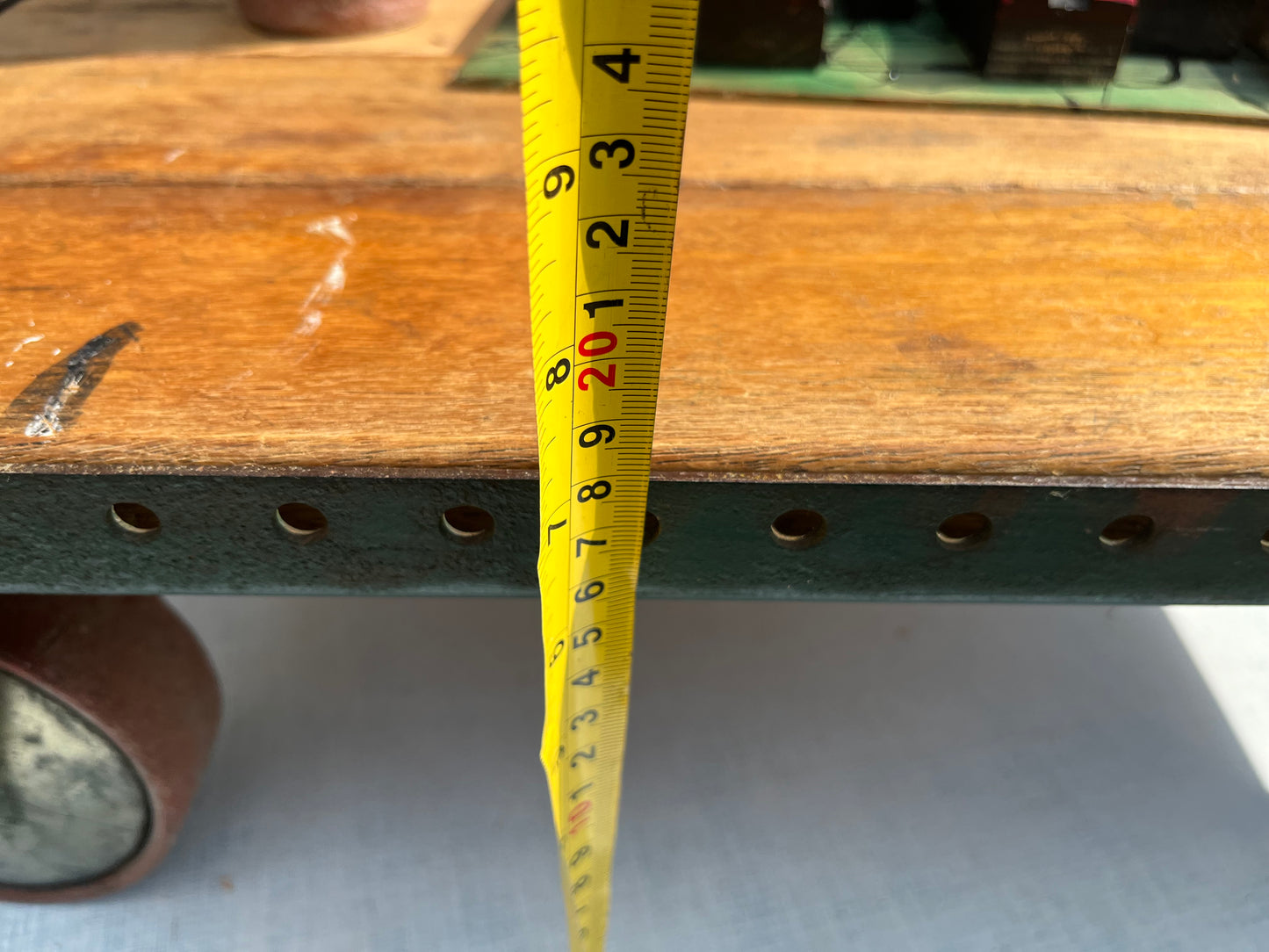 Vintage 1950s industrial trolley plant stand
