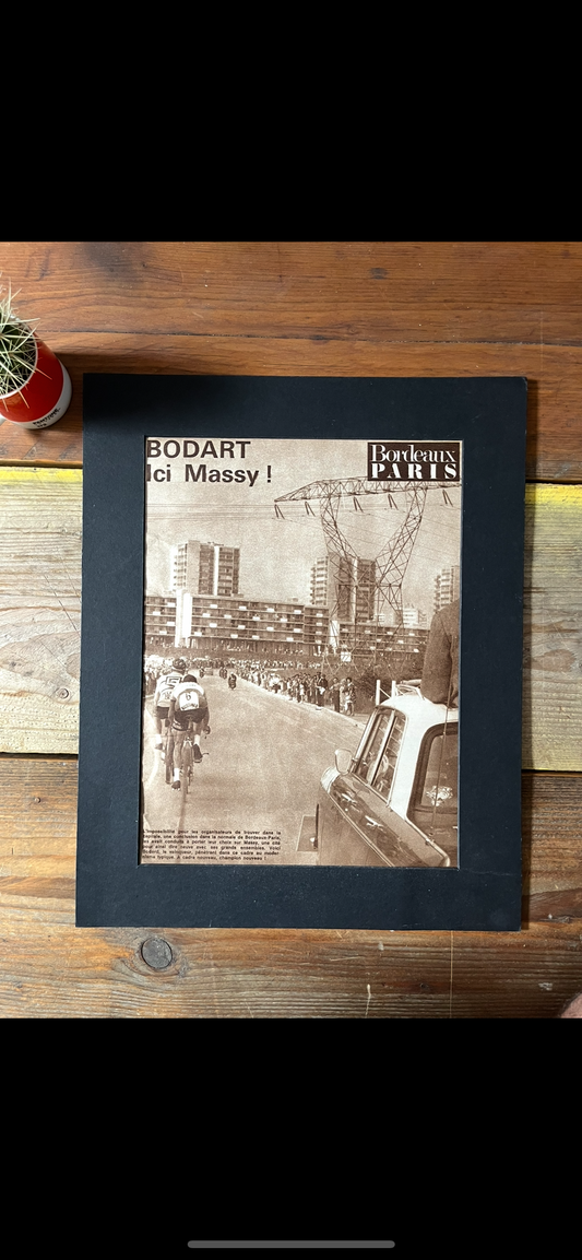 Vintage Cycling Print - 1968 Bordeaux Paris Emile Bodart