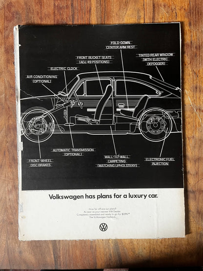 Vintage VW Volkswagen fastback advertisement - 1966