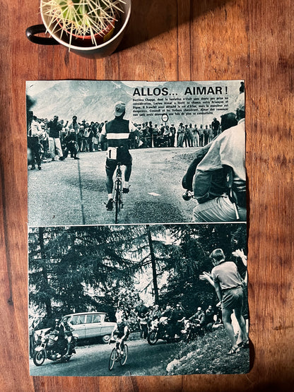 Vintage cycling print Lucien Aimar