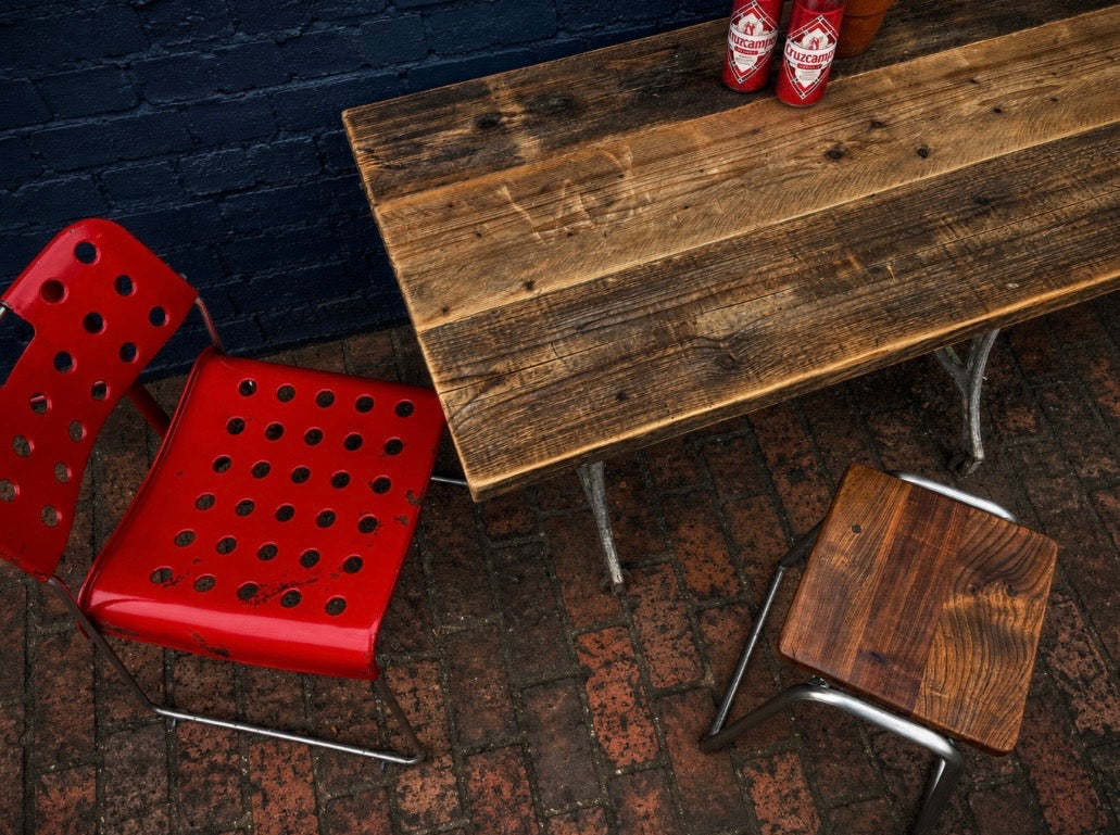 Industrial desk / table - Original with reclaimed top.