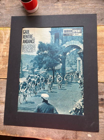 Tour de France vintage print - Andance, Ardeche 1959