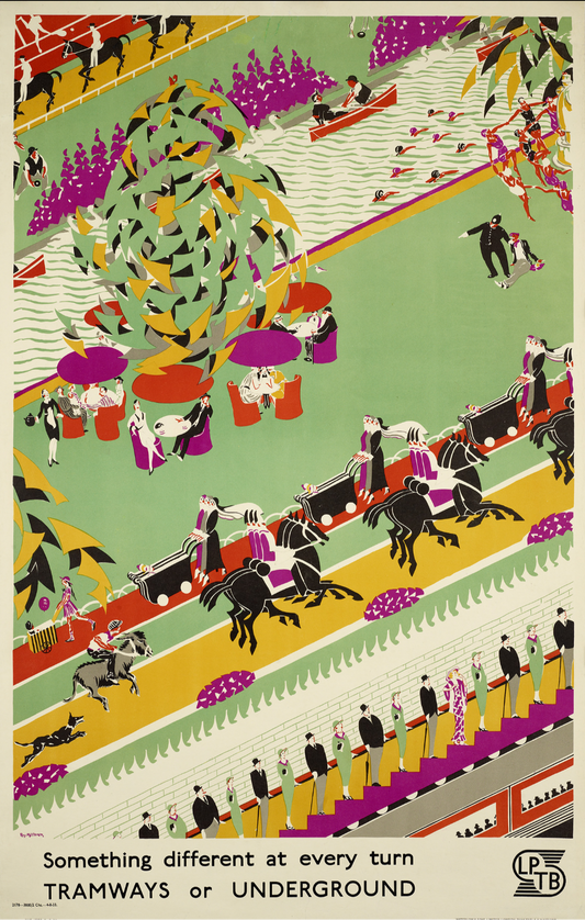 Vintage Advertising Poster - “Something different at every turn”  London Transport, c1930s