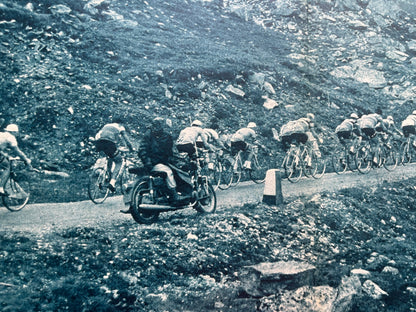 Tour de France vintage print  La Forclaz Alps 1959