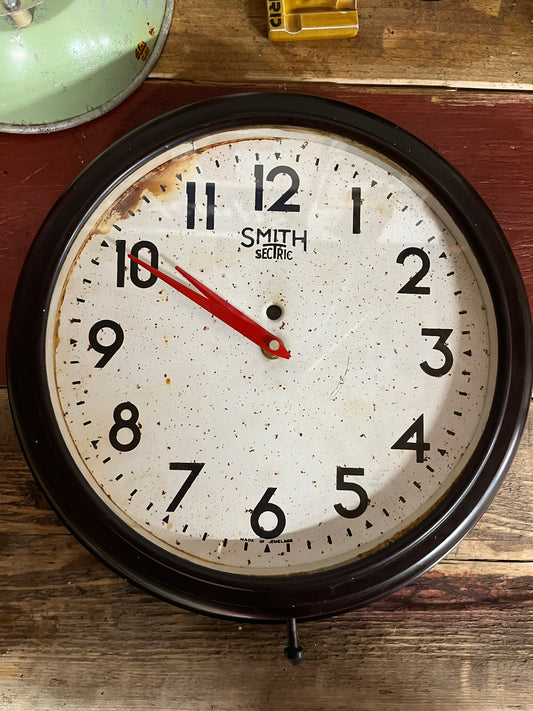 Smiths sectric Vintage Factory/  Office Wall Clock Bakelite
