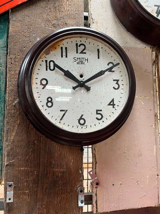 Smiths sectric Vintage Factory/  Office Wall Clock Bakelite