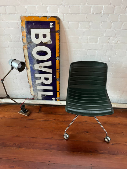 ARPER CATIFA 46 STUDIO / OFFICE CHAIR DARK GREEN LEATHER