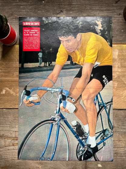 Felice Gimondi vintage cycling poster - 1966