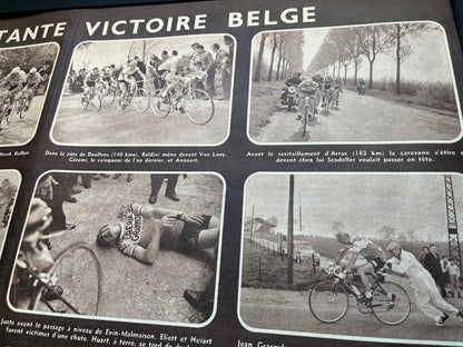 Vintage Cycling Print -Paris-Roubaix Race, Original 1959