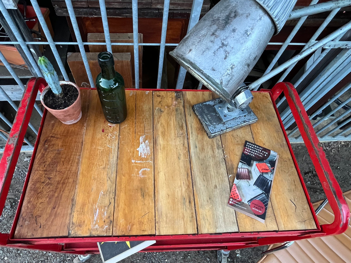 Vintage science lab trolley