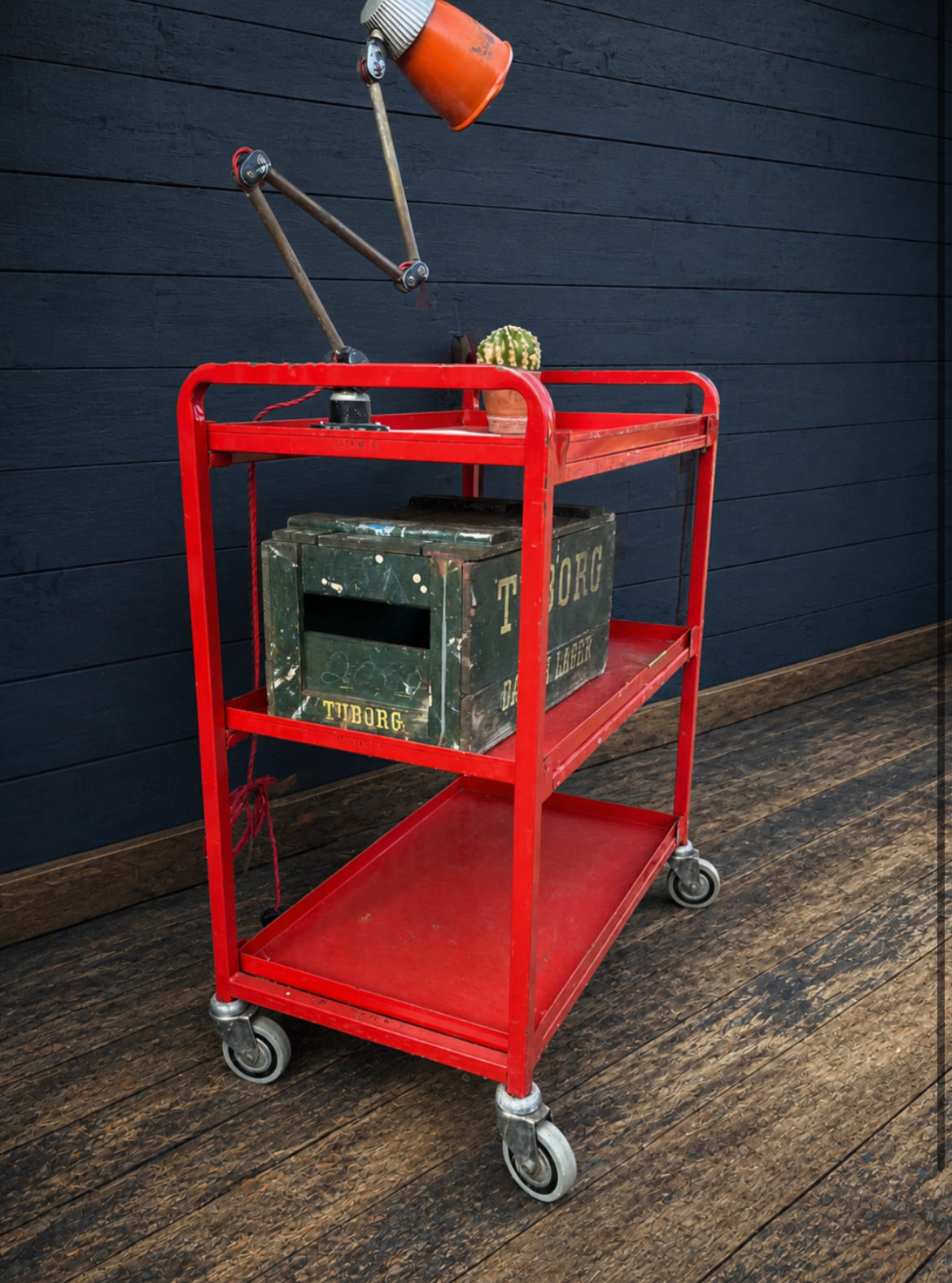 Vintage drinks trolley ex science lab