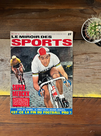 Eddy Merckx vintage cycling print 1968 Faema