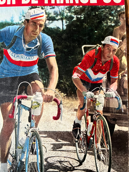 Vintage cycling print Raphael Geminiani 1956