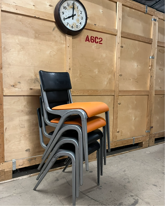 Esavian stacking chairs by James Leonard for ESA set of four