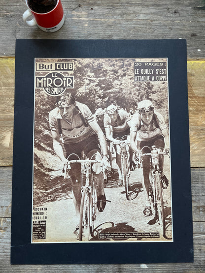 Vintage Cycling Print - Fausto Coppi  1953 Alpe d’Huez