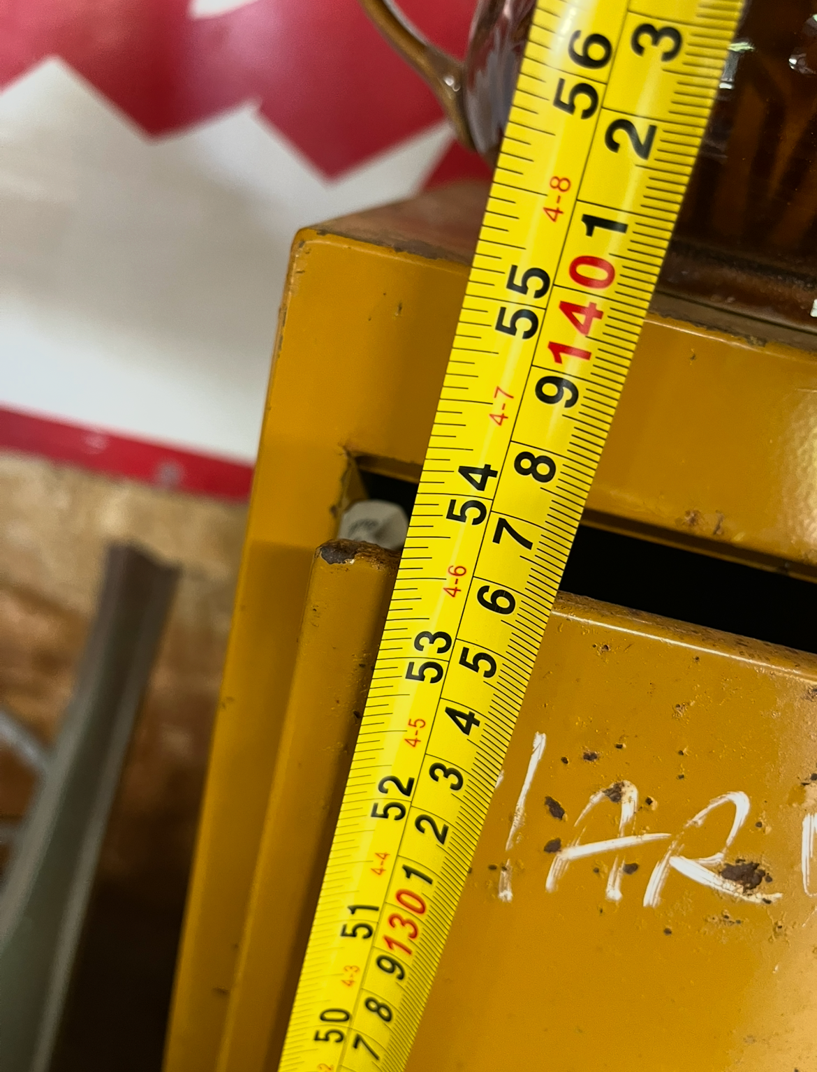 Vintage Yellow Metal filing cabinet