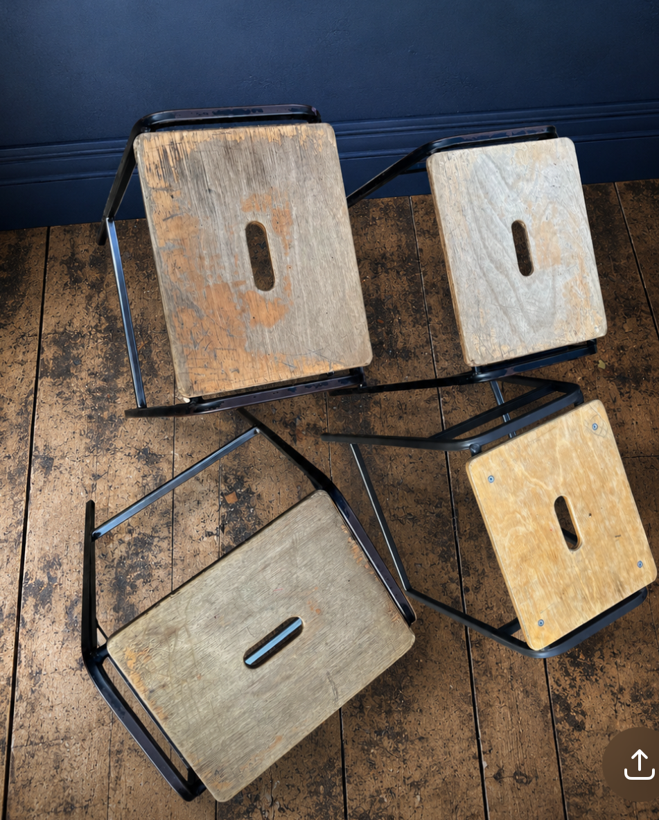 Vintage School Lab Stool - Thirty available