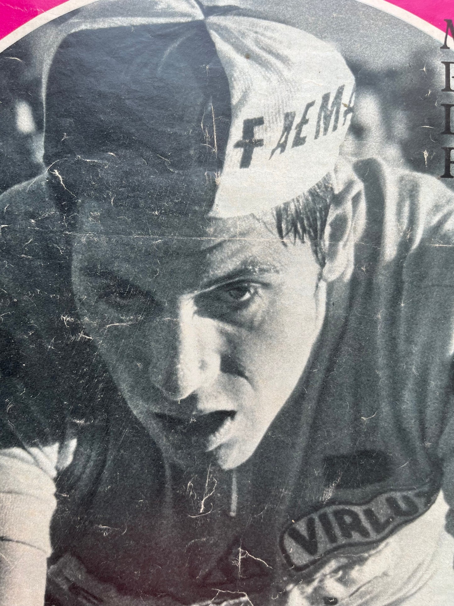 Eddy Merckx vintage cycling print 1970