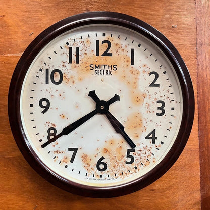 Smiths sectric Vintage Factory/  Office Wall Clock Bakelite