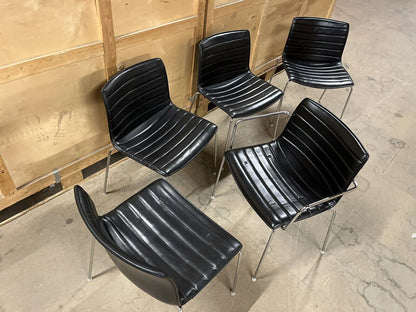 ARPER CATIFA 53 CHAIR  BLACK  LEATHER STUDIO : DINING