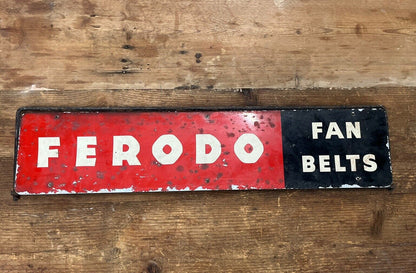 Vintage Ferodo Fan Belts Metal Garage Sign