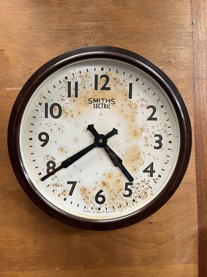 Smiths sectric Vintage Factory/  Office Wall Clock Bakelite