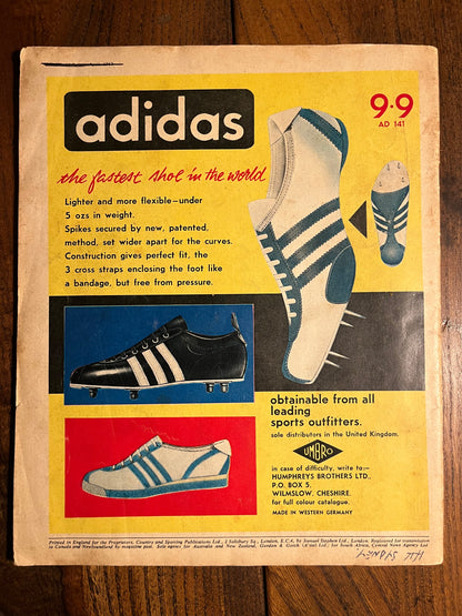 Vintage Adidas sports shoes advertisement 1962