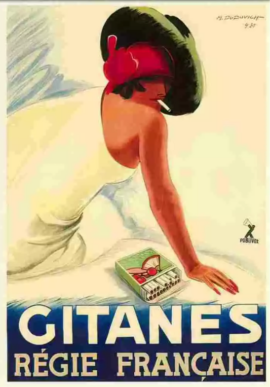 Gitanes vintage Cigarettes poster