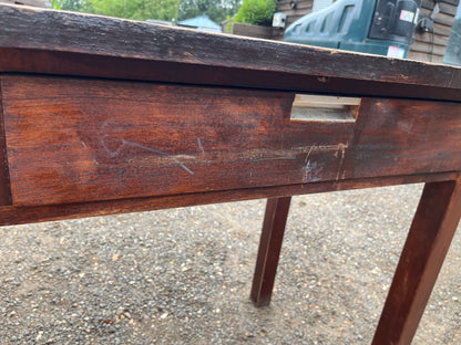 Iroko science lab table / desk from Smithdon school brutalist design c1954