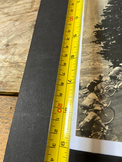 Tour de France Alps vintage cycling print c1965