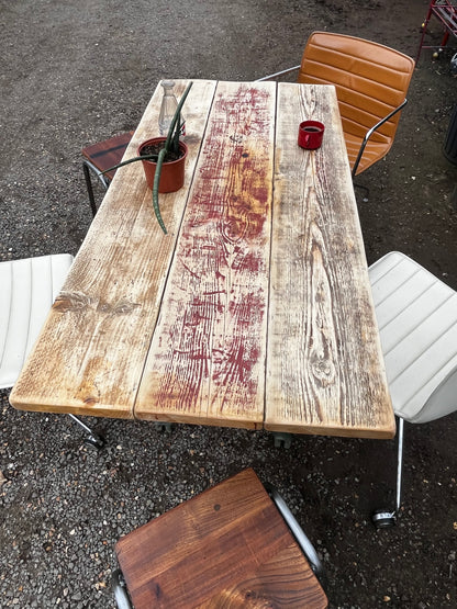 Industrial desk / table - Original with reclaimed top.