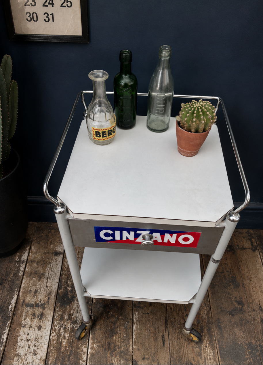 Cinzano logo drinks trolley