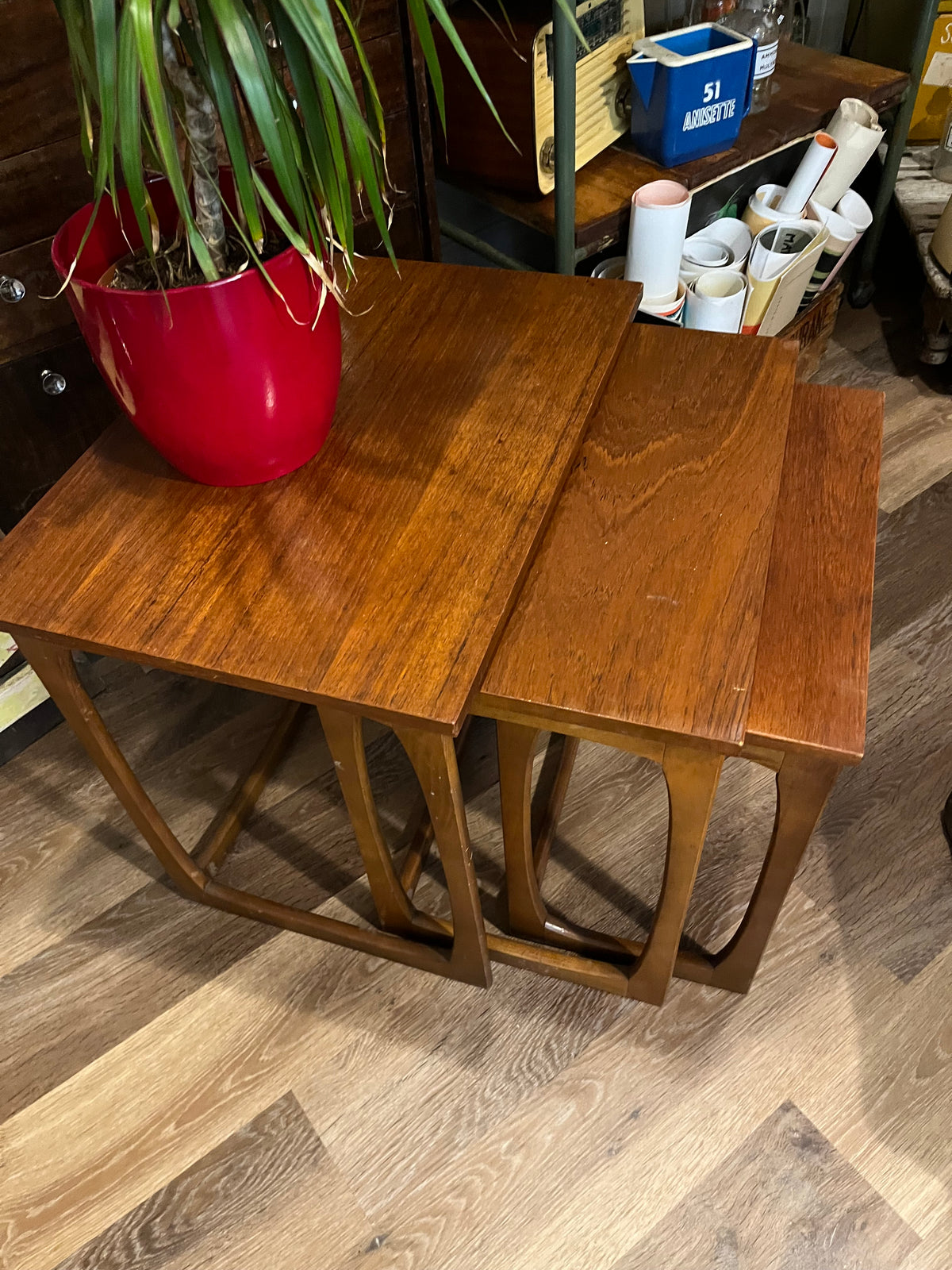 Danish nest of tables c1970s teak