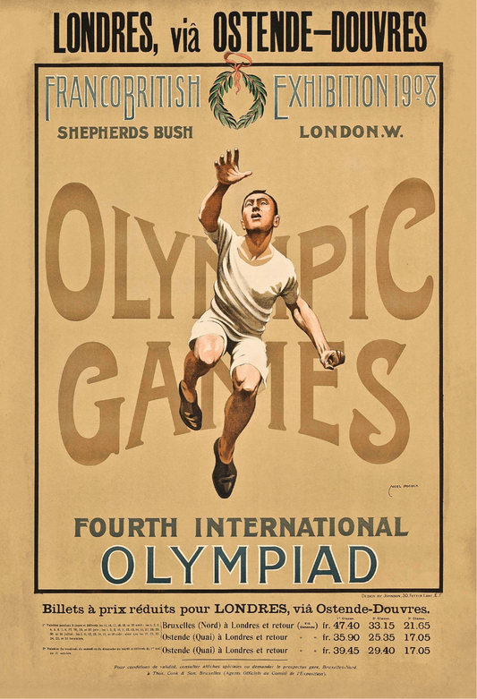 London Franco British 1908 Olympics Poster